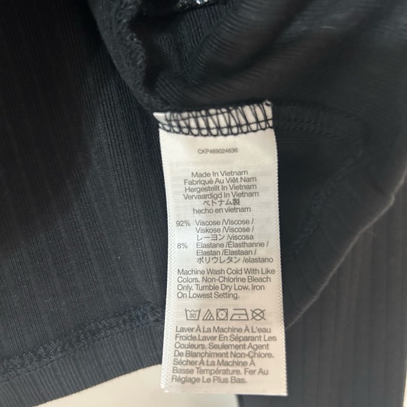 NWT Madewell Ribbed Square-Neck Long-Sleeve Top in Black - Picture 11 of 11